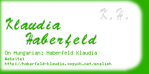 klaudia haberfeld business card